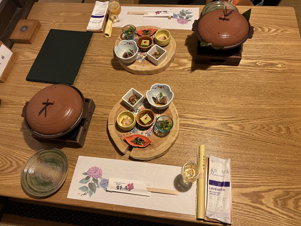 ホテル富貴の森の夕食料理