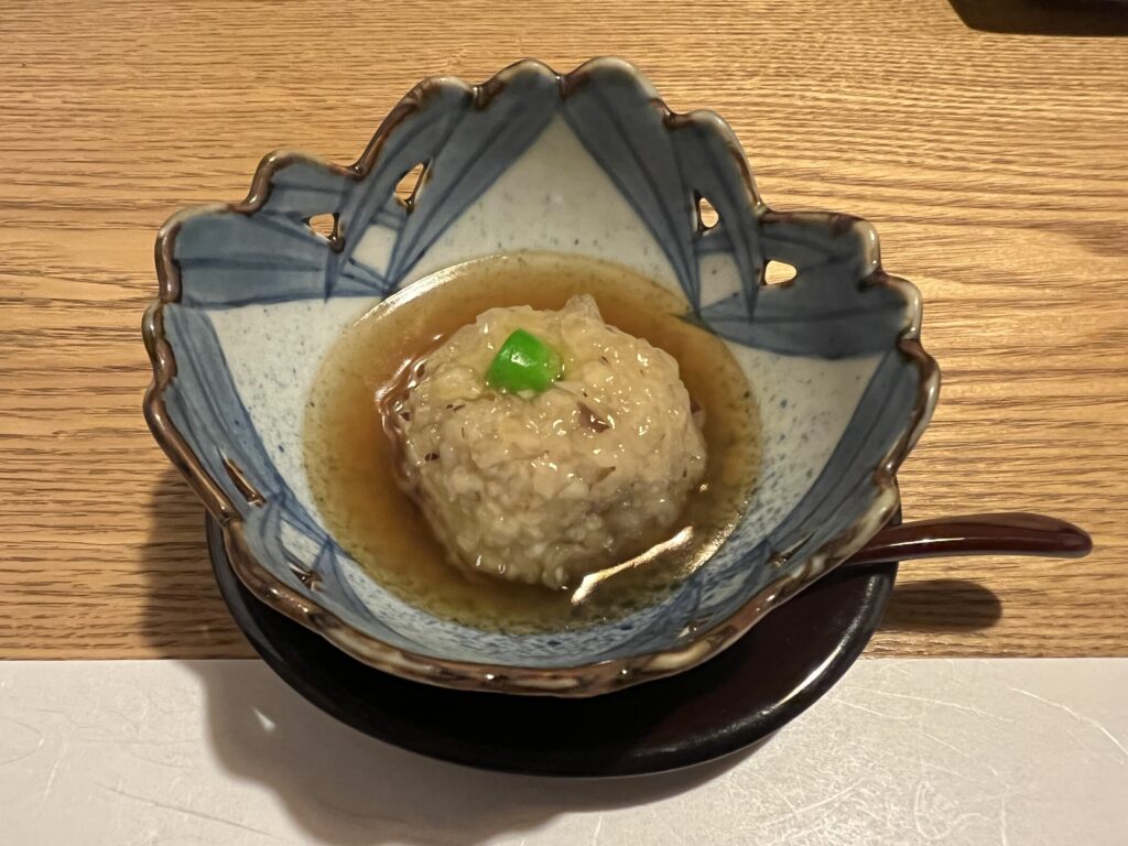 ホテル富貴の森の夕食の餡かけ料理