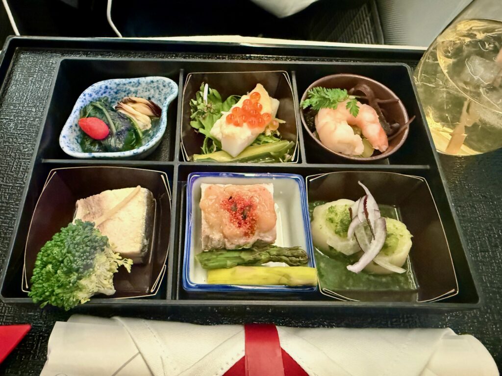 JALビジネスクラスJL774便の和食前菜